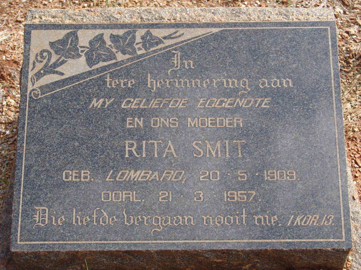 SMIT Rita nee LOMBARD 1909-1957