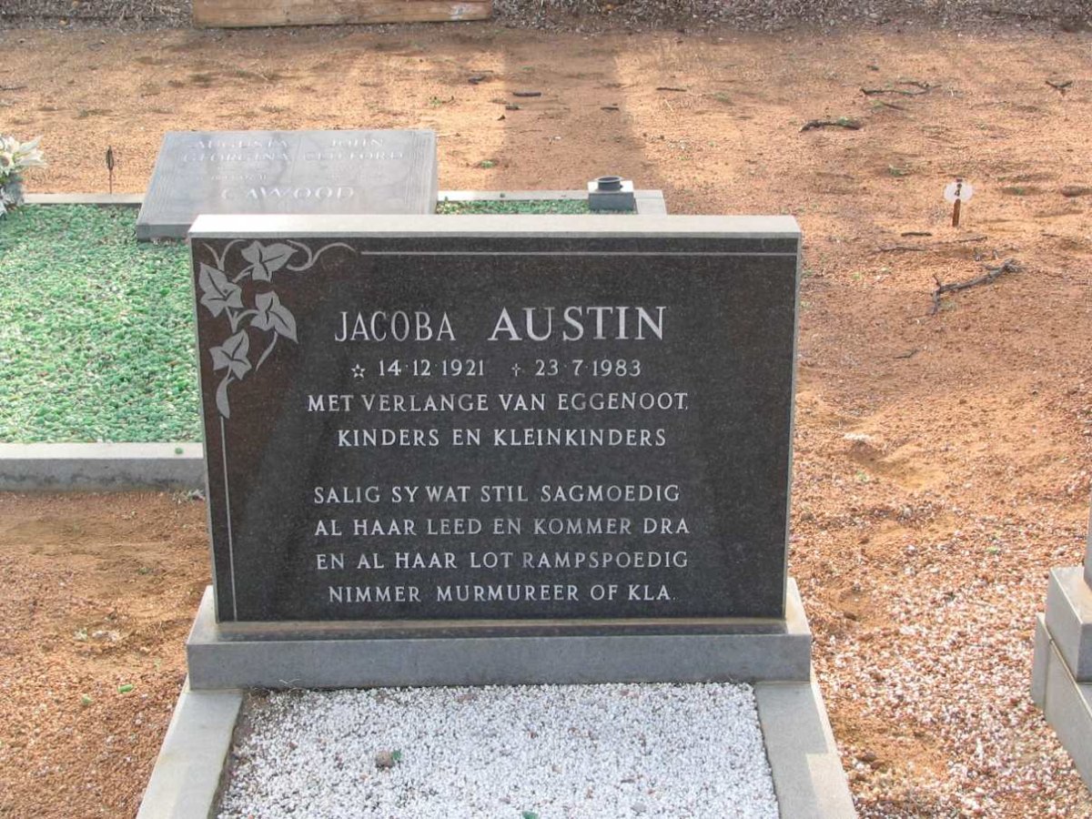 AUSTIN Jacoba 1921-1983