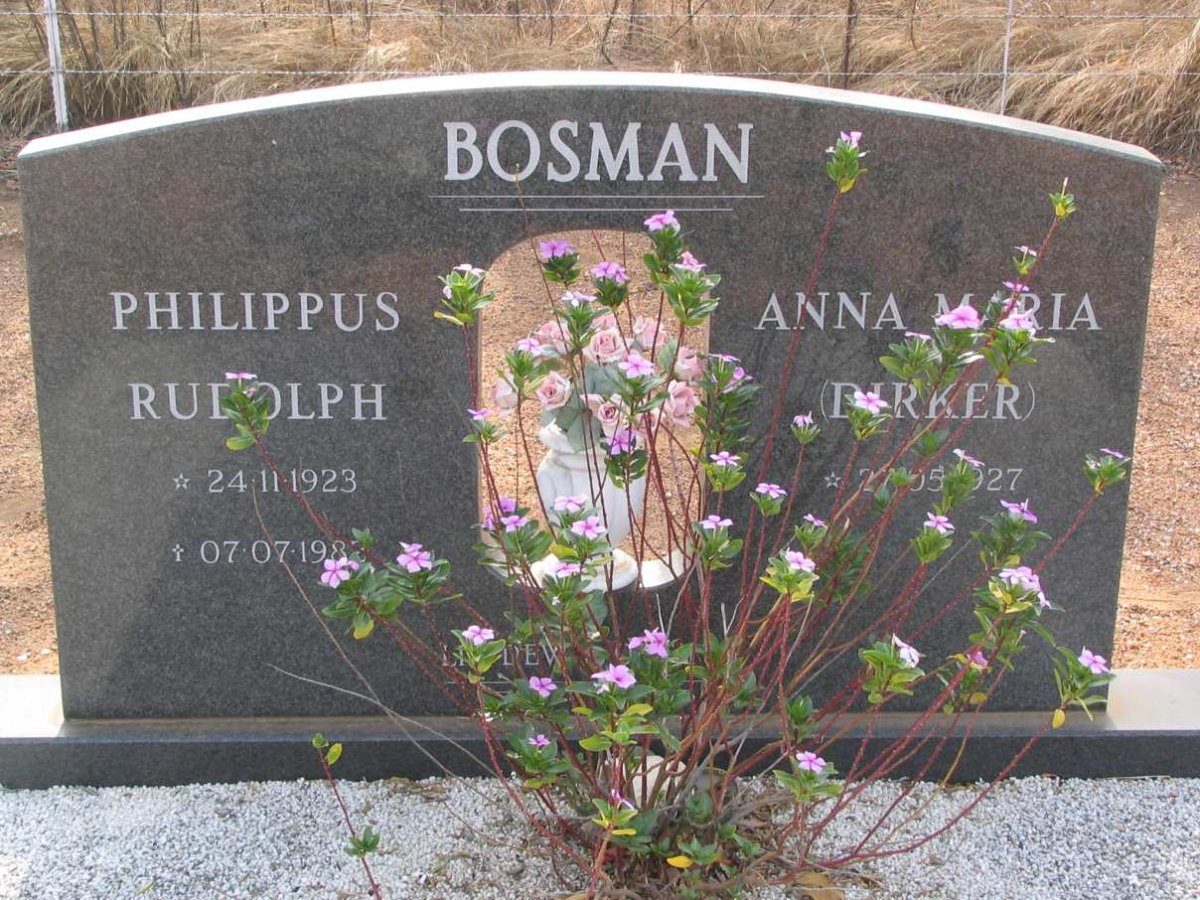 BOSMAN Philippus Rudolph 1923-1983 &amp; Anna Maria DIRKER 1927-