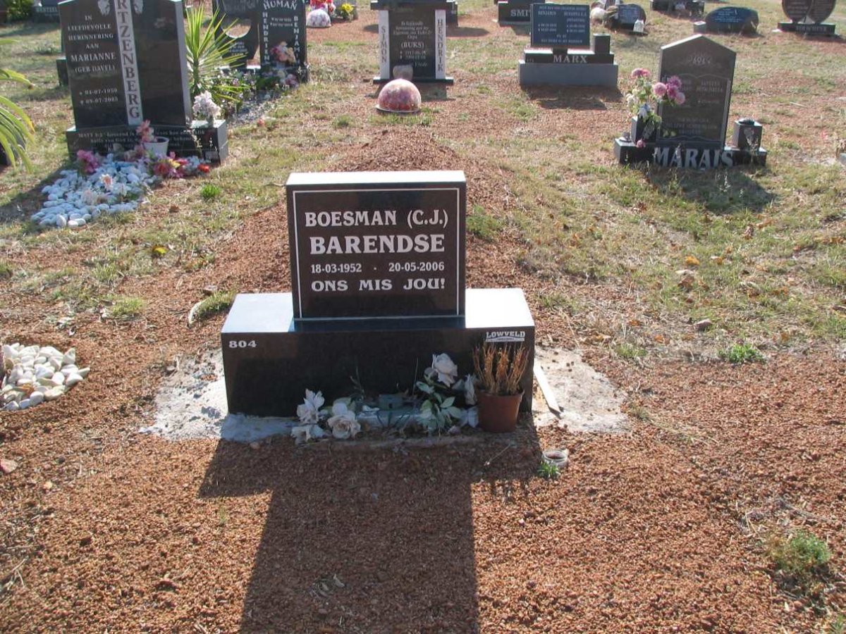 BARENDSE C.J. 1952-2006