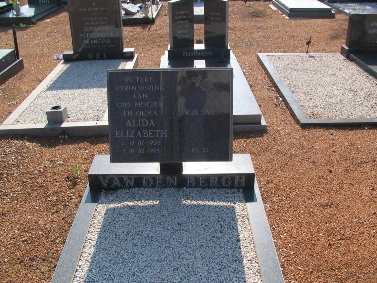 BERGH Alida Elizabeth, van den 1906-1995