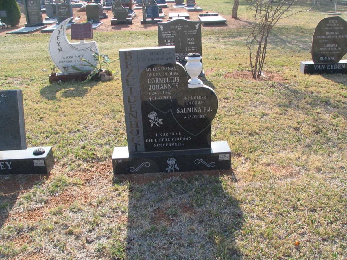 BEZUIDENHOUT Cornelius Johannes 1932-2001 &amp; Salina 1937-