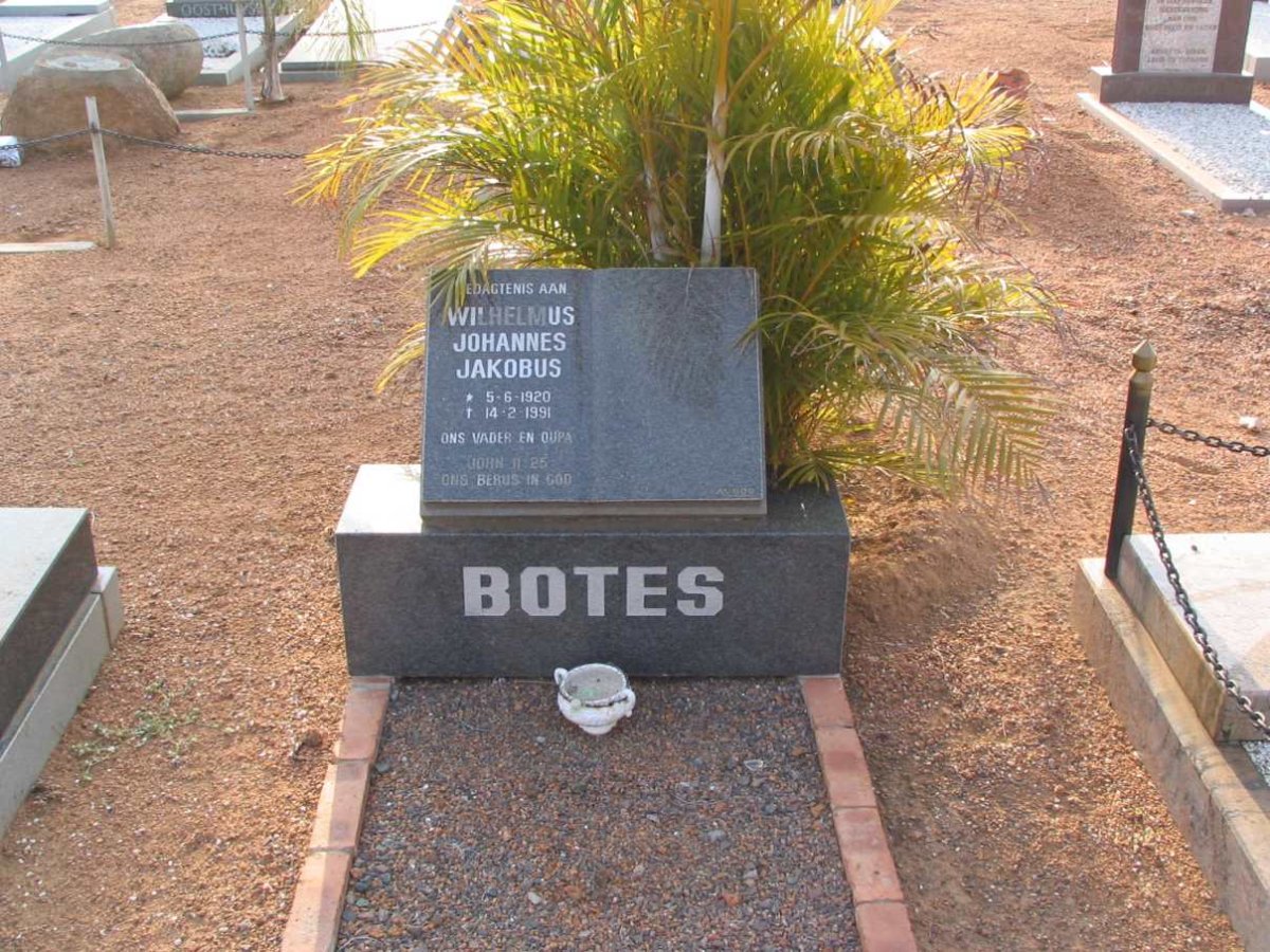 BOTES Wilhelmus Johannes Jakobus 1920-1991