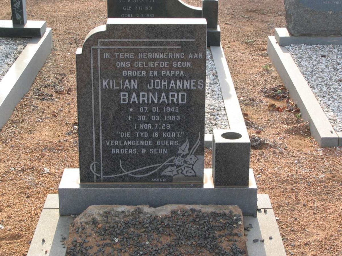 BARNARD Kilian Johannes 1943-1983