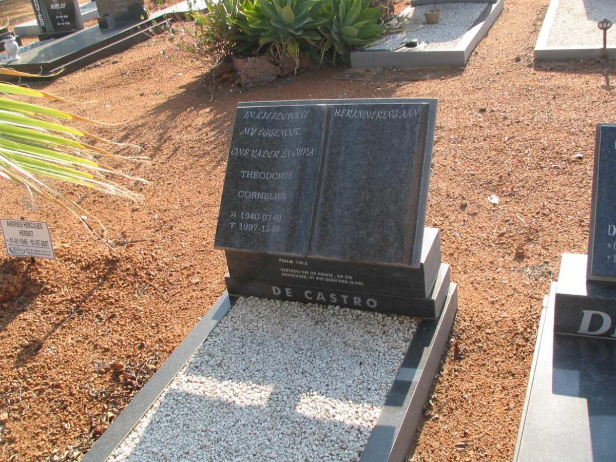 CASTRO Theodorus Cornelius, de 1940-1997