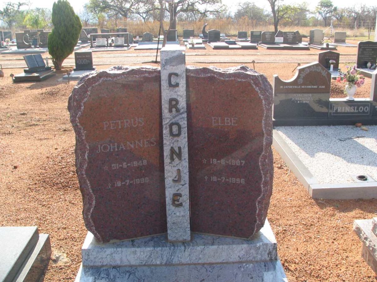CRONJE Petrus Johannes 1948-1996 :: CRONJE Elbe 1987-1996