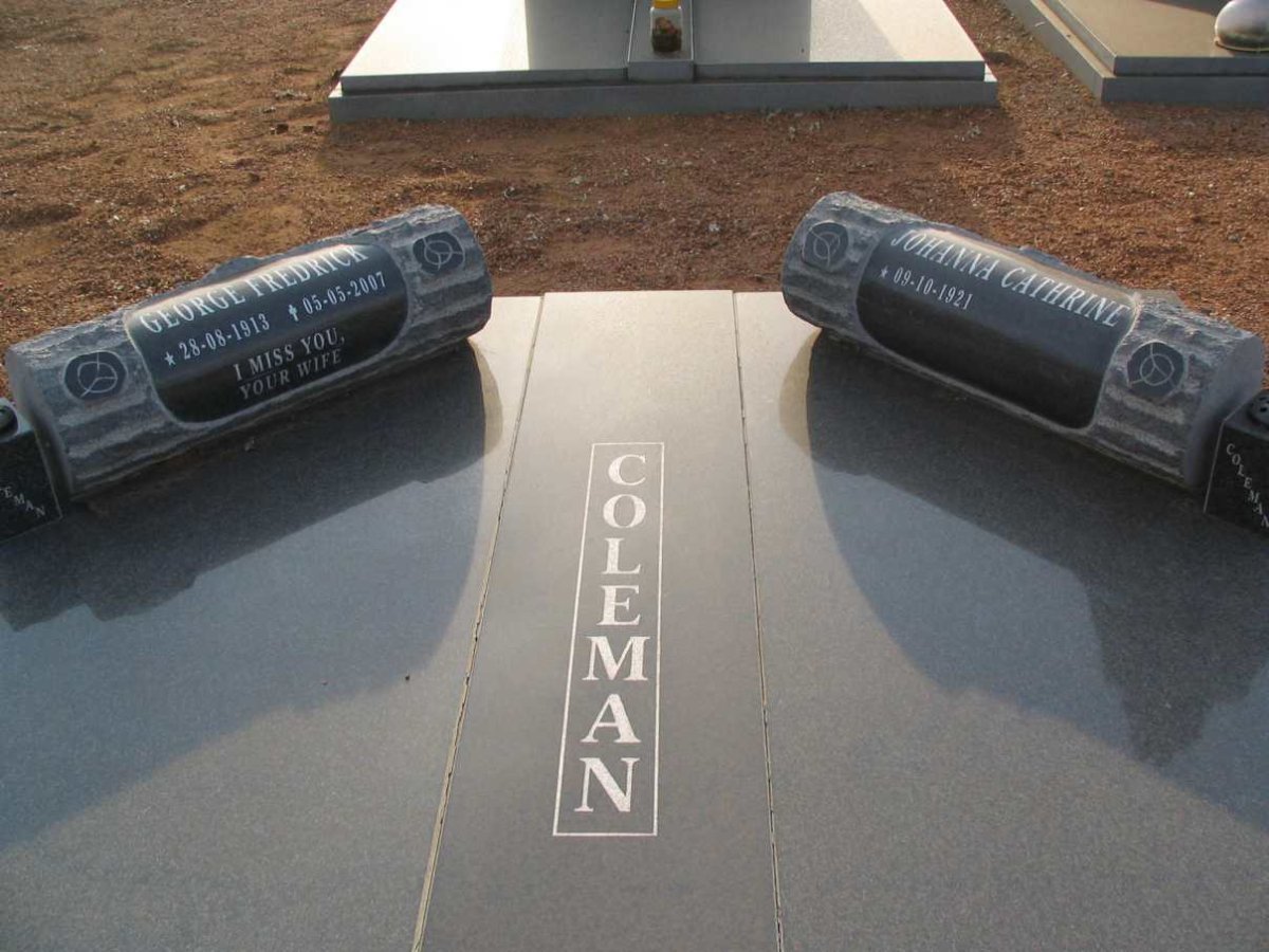 COLEMAN George Fredrick 1913-2007 &amp; Johanna Cathrine 1921-