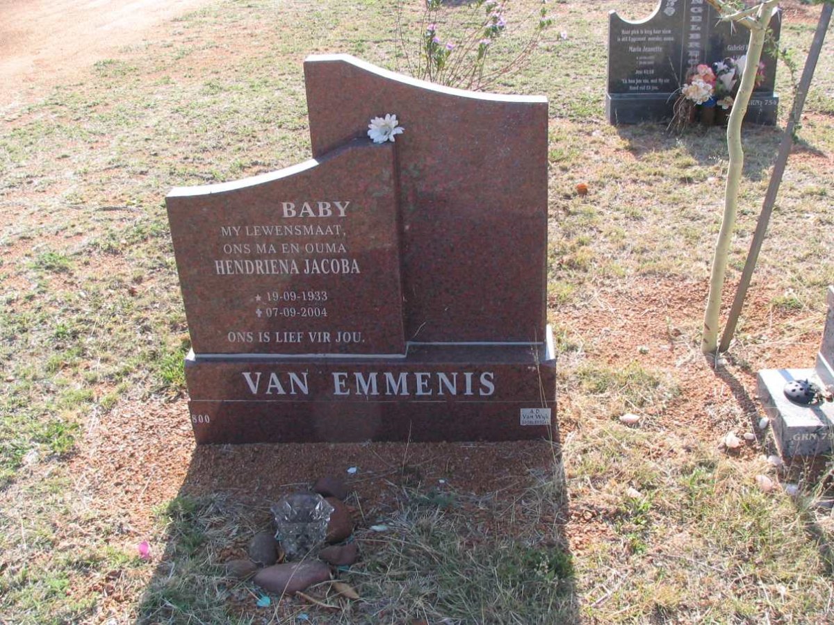 EMMENIS Hendriena Jacoba, van 1933-2004