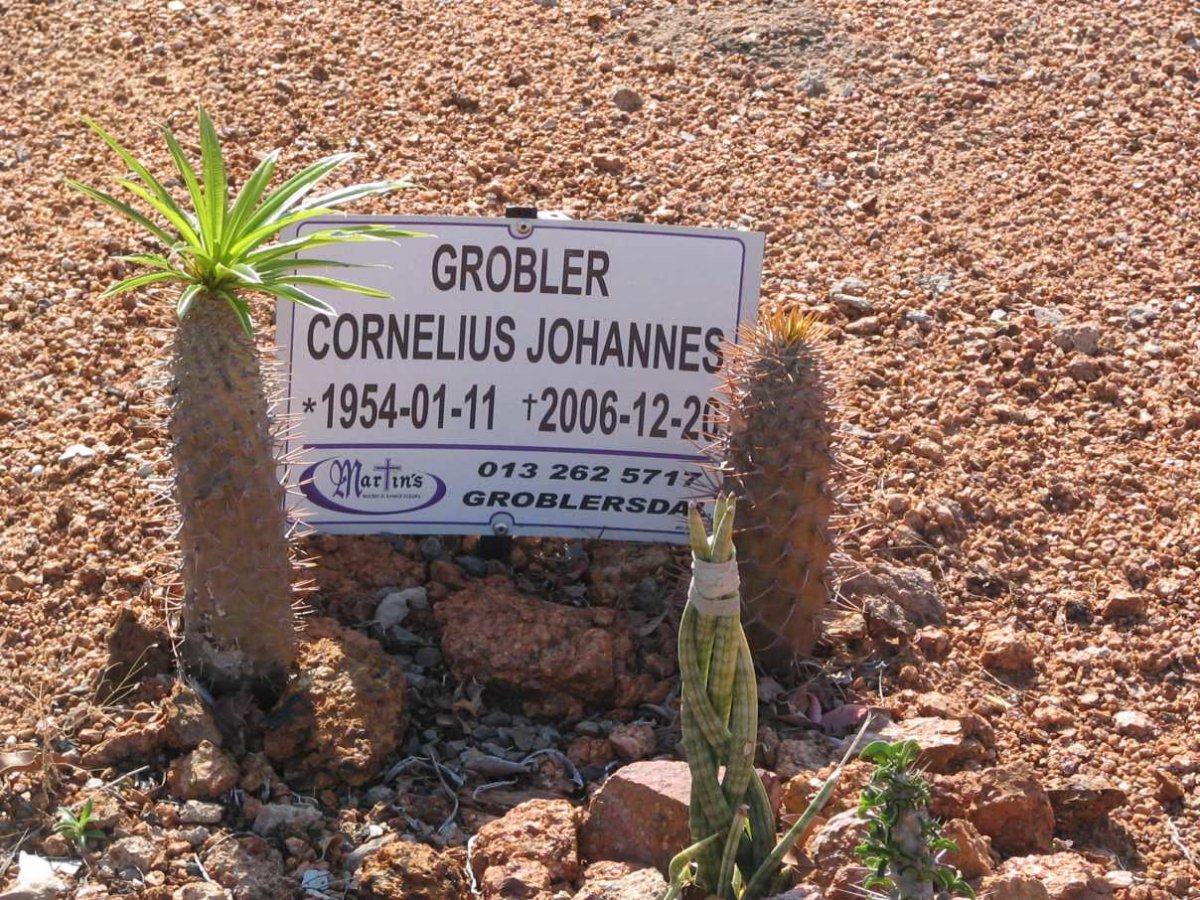 GROBLER Cornelius Johannes 1954-2006