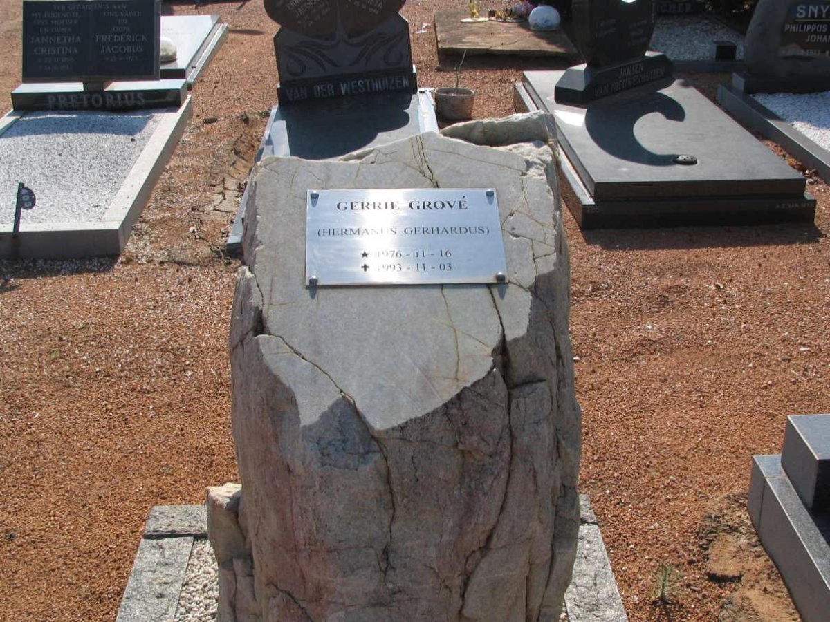 GROVÉ Hermanus Gerhardus 1976-1993