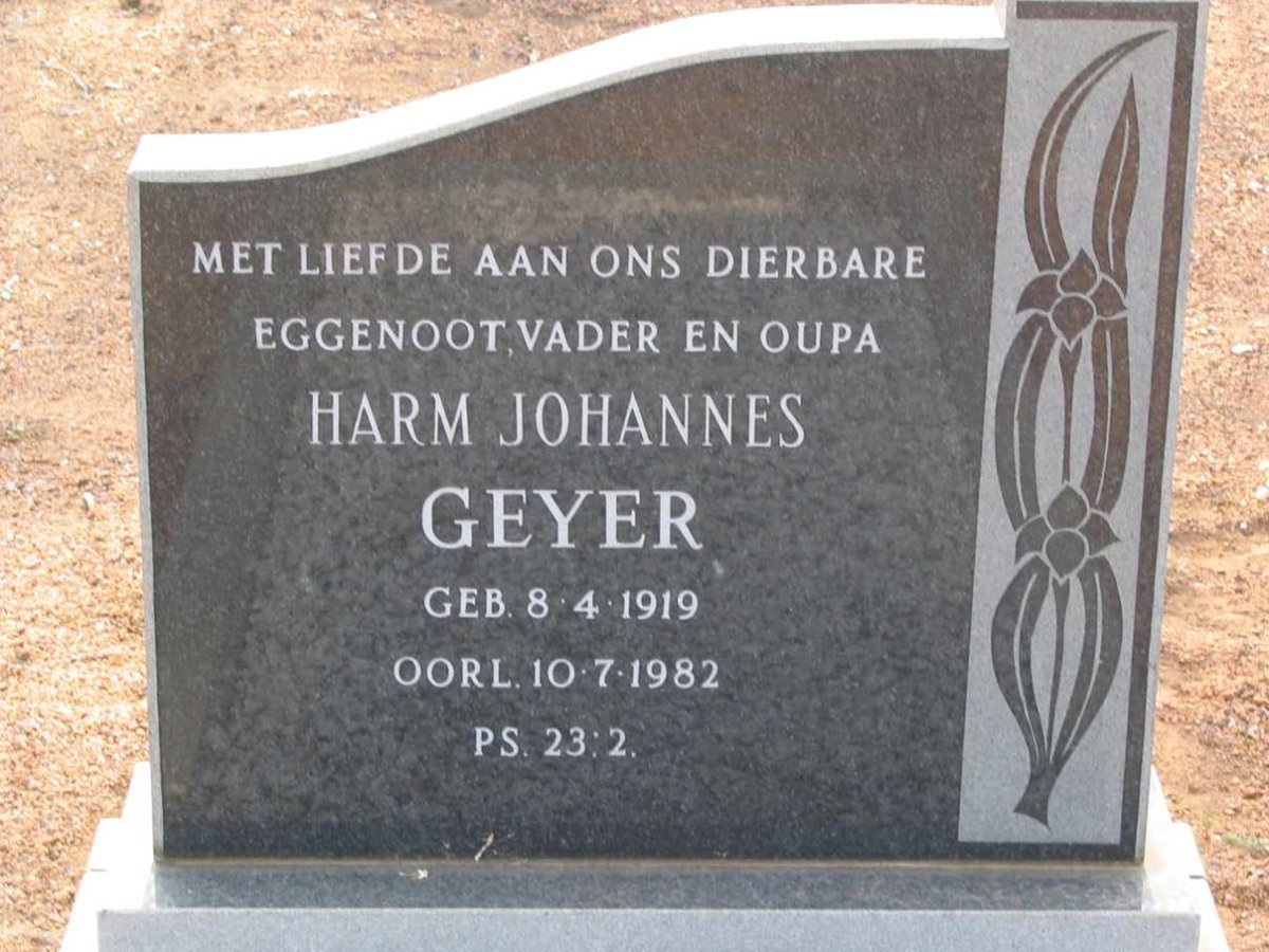 GEYER Harm Johannes 1919-1982
