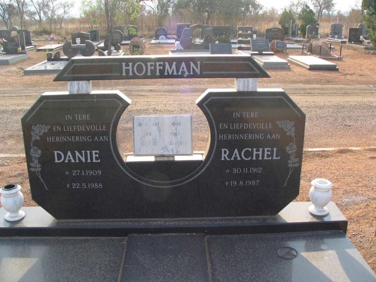 HOFFMAN Danie 1909-1988 &amp; Rachel 1912-1987