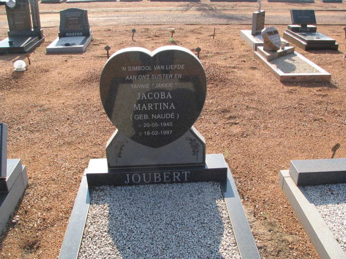 JOUBERT Jacoba Martina nee NAUDÉ 1940-1997