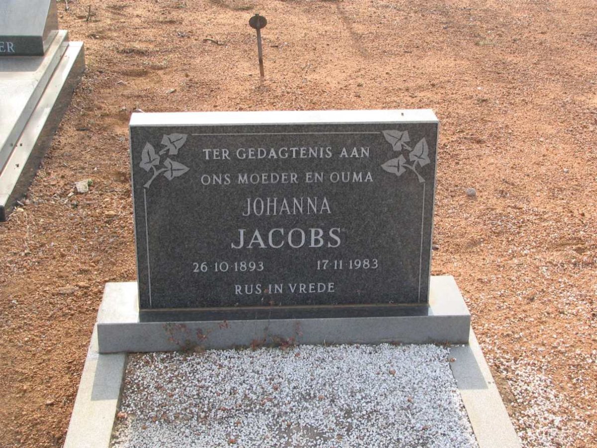 JACOBS Johanna 1893-1983