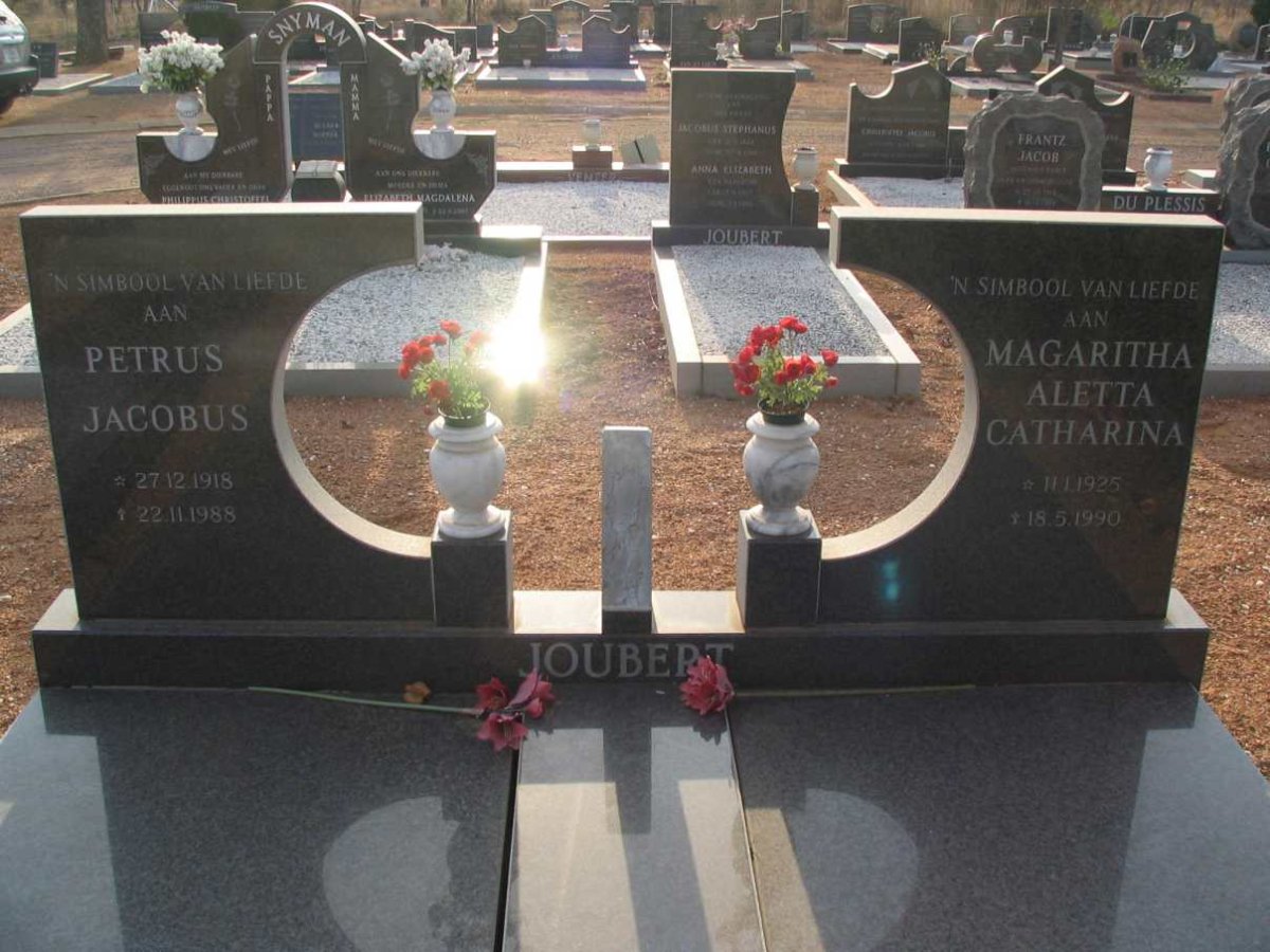 JOUBERT Petrus Jacobus 1918-1988 &amp; Magaritha Aletta Catharina 1925-1990