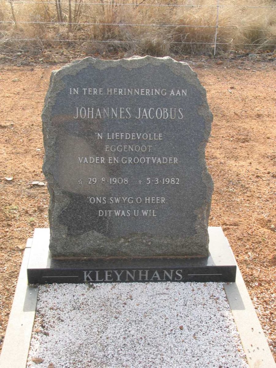 KLEYNHANS Johannes Jacobus 1908-1982