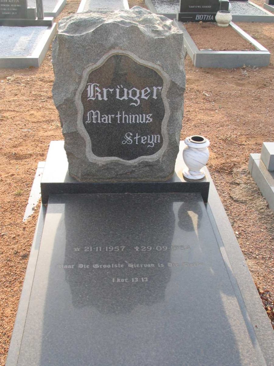 KRUGER Marthinus Steyn 1957-1984