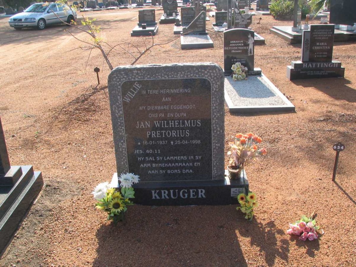 KRUGER Jan Wilhelmus Pretorius 1937-1998