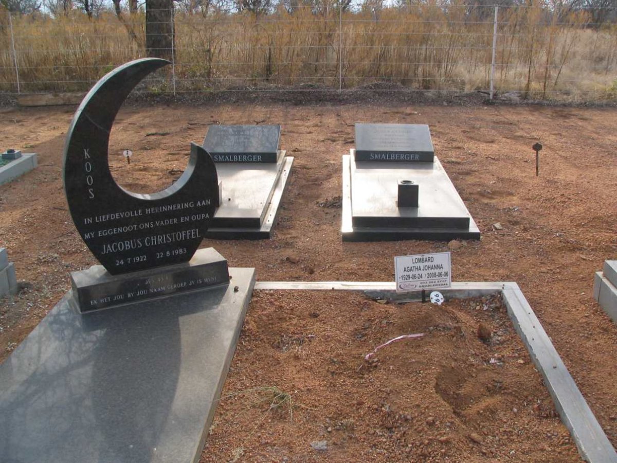 LOMBARD Jacobus Christoffel 1922-1983 &amp; Agatha Johanna 1929-2008