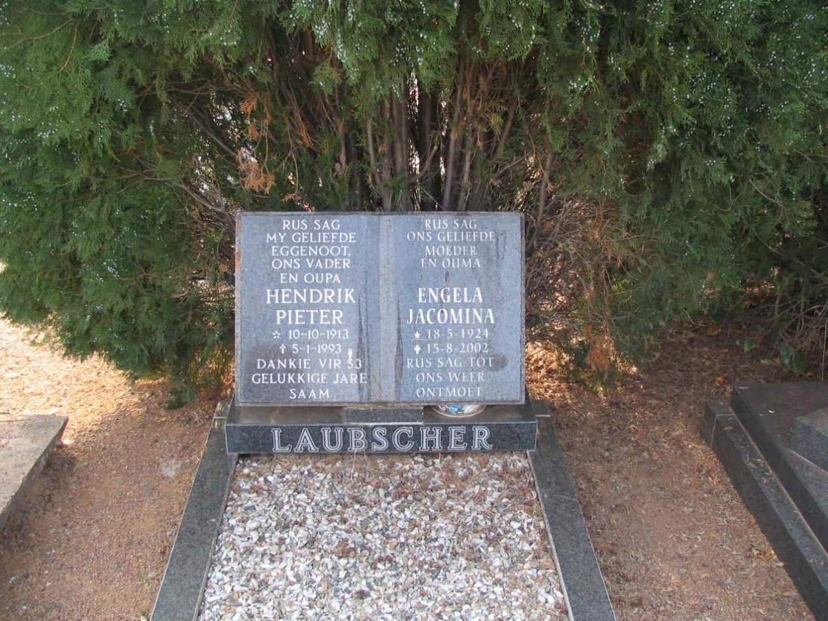 LAUBSCHER Hendrik Pieter 1913-1993 &amp; Engela Jacomina 1924-2002