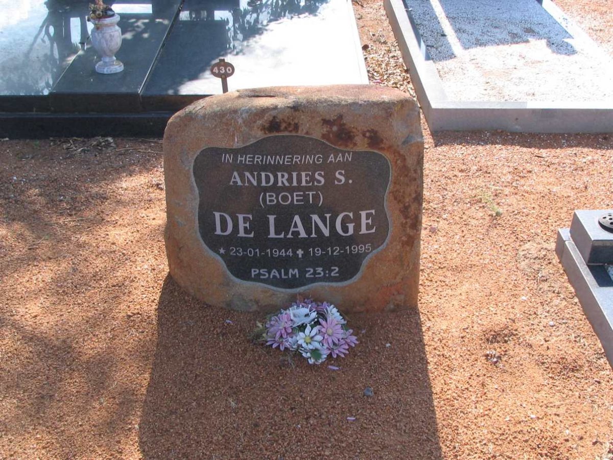 LANGE Andries S., de 1944-1995