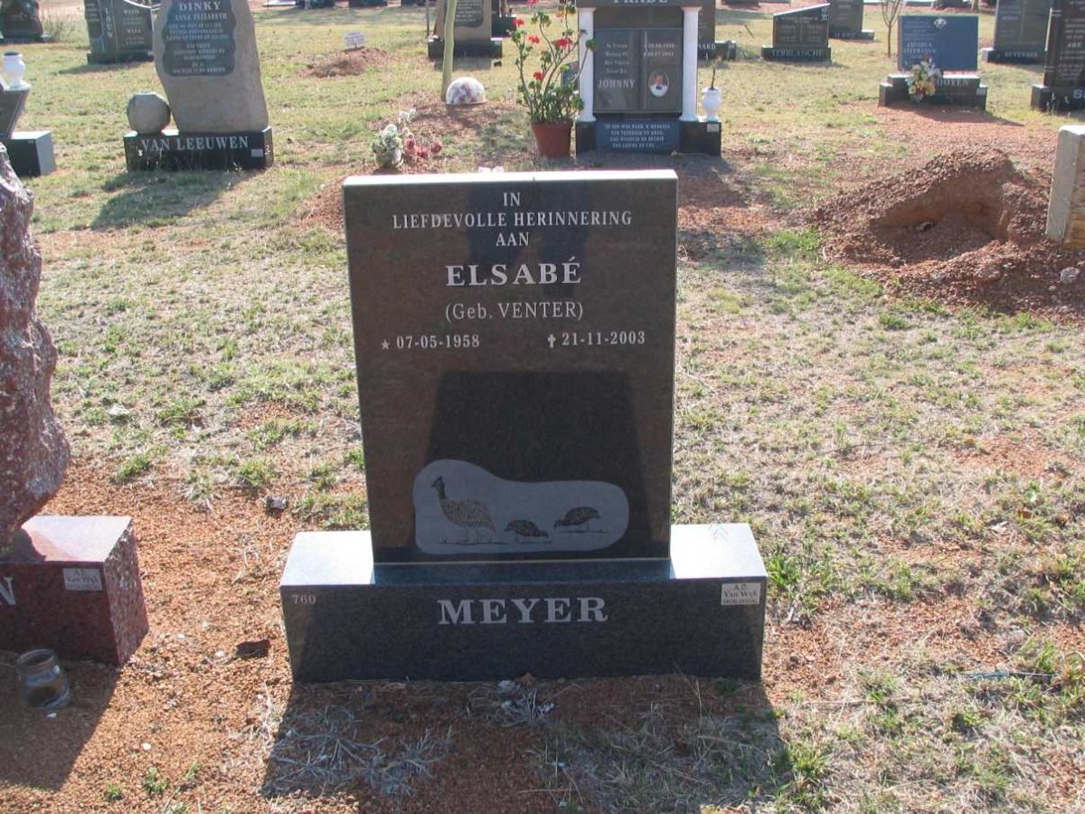 MEYER Elsabé nee VENTER 1958-2003