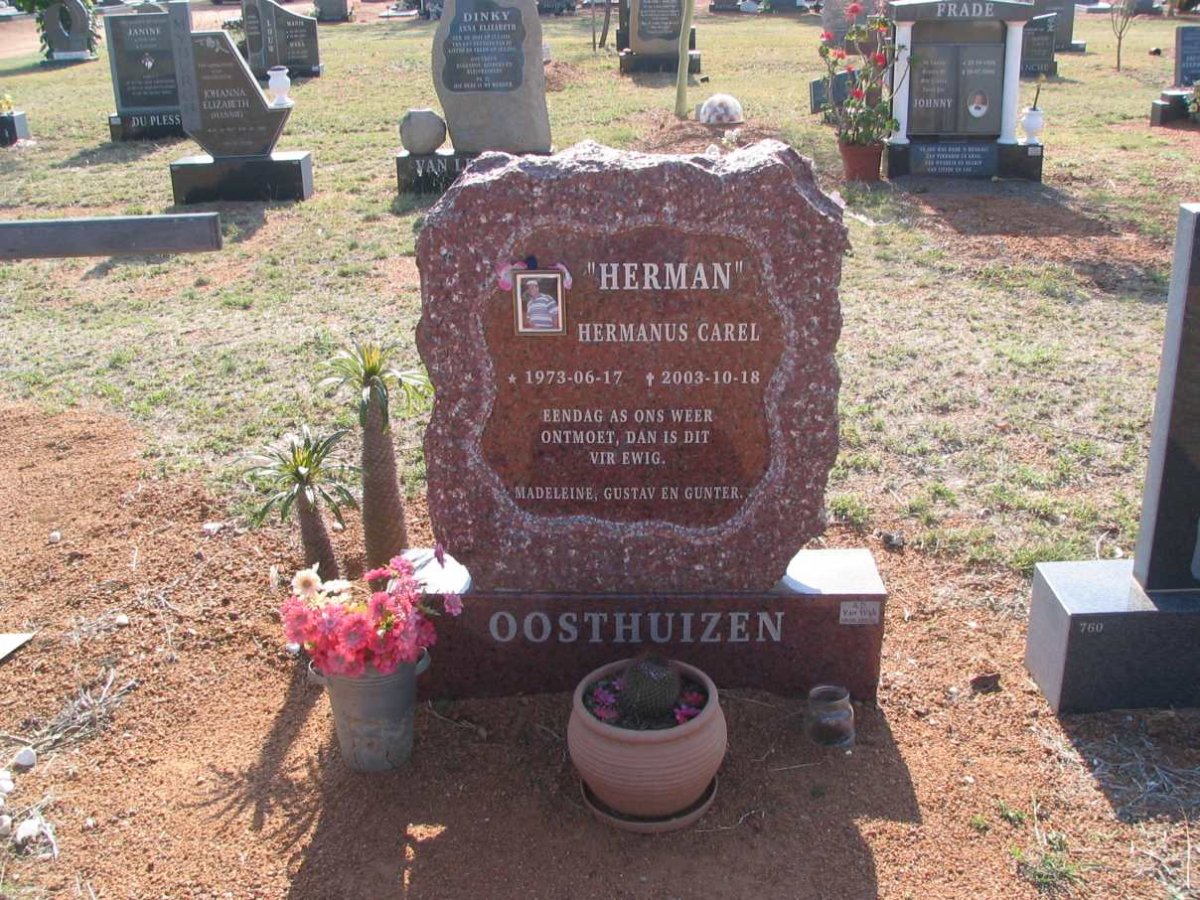 OOSTHUIZEN Hermanus Carel 1973-2003