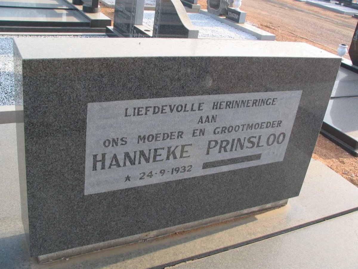 PRINSLOO Hanneke 1932-
