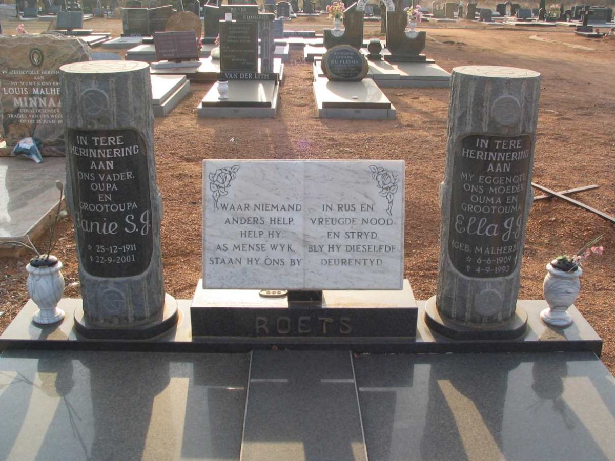ROETS S.J. 1911-2001 &amp; E.J.J. MALHERBE 1909-1993