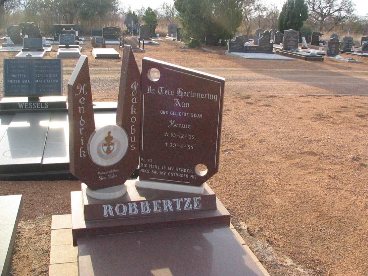 ROBBERTZE Hendrik Jacobus 1966-1988