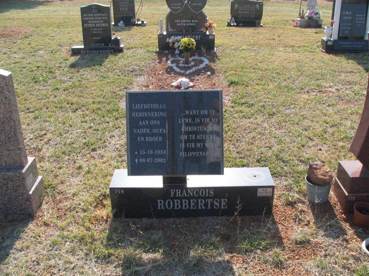 ROBBERTSE Francois 1934-2002