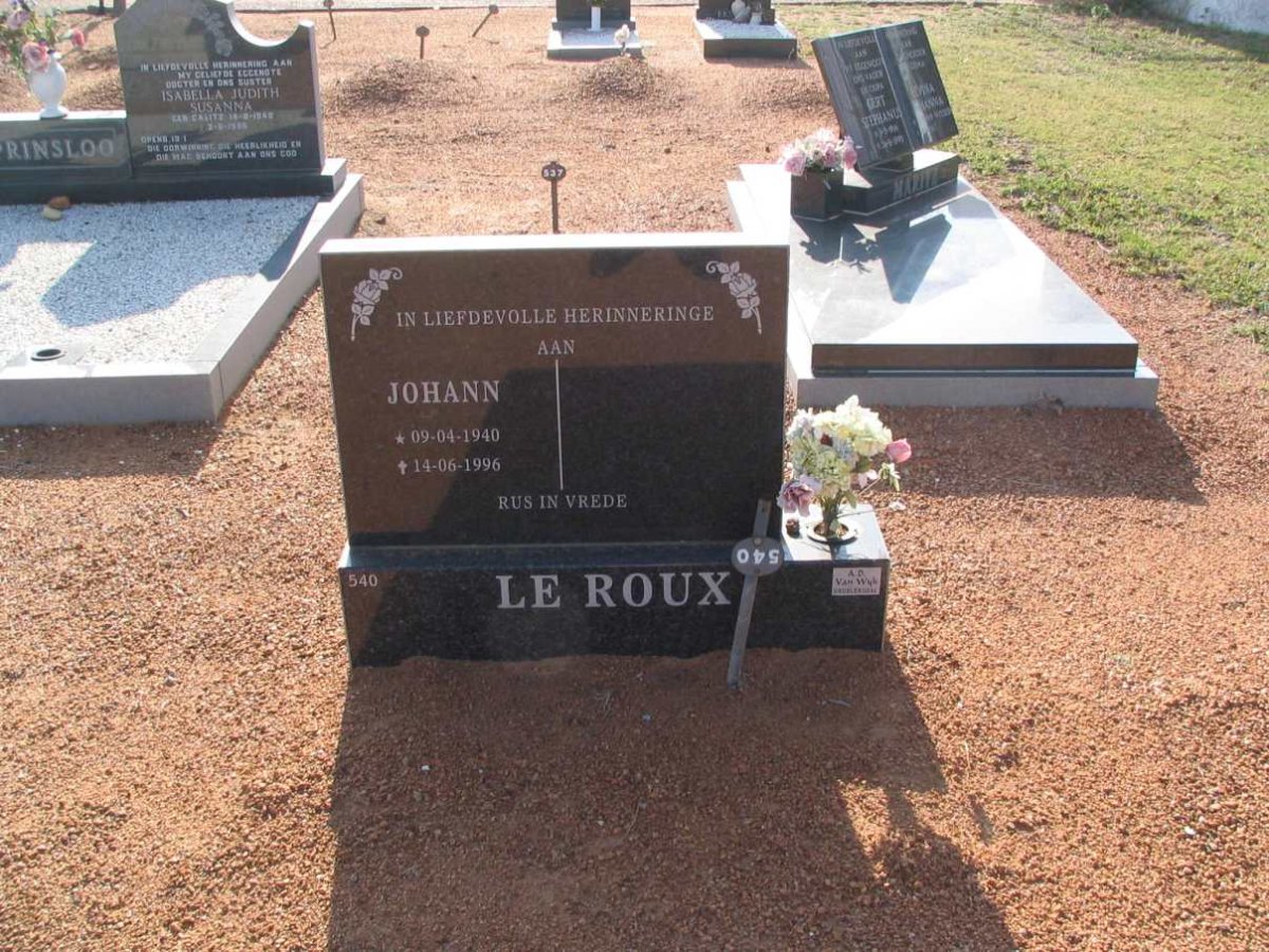 ROUX Johann, le 1940-1996
