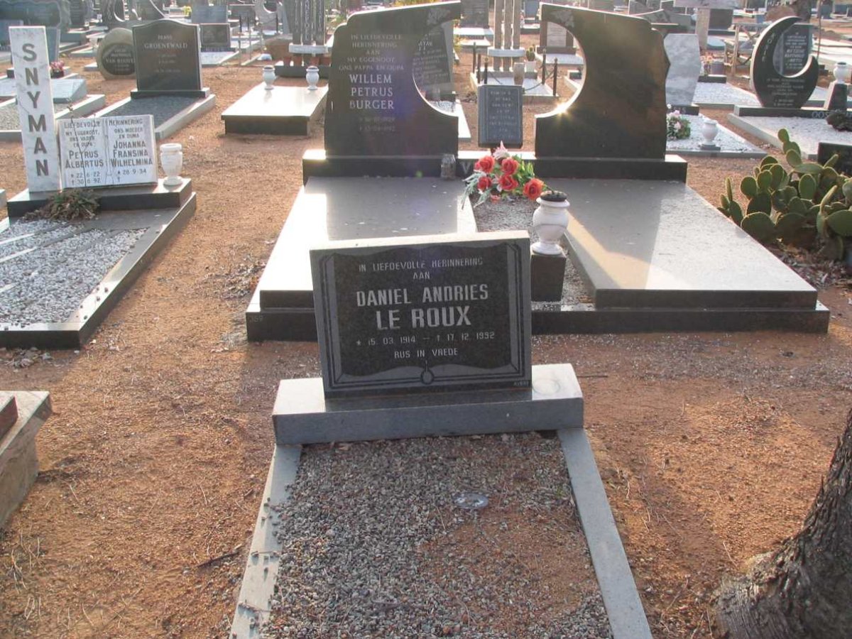 ROUX Daniel Andries, le 1914-1992