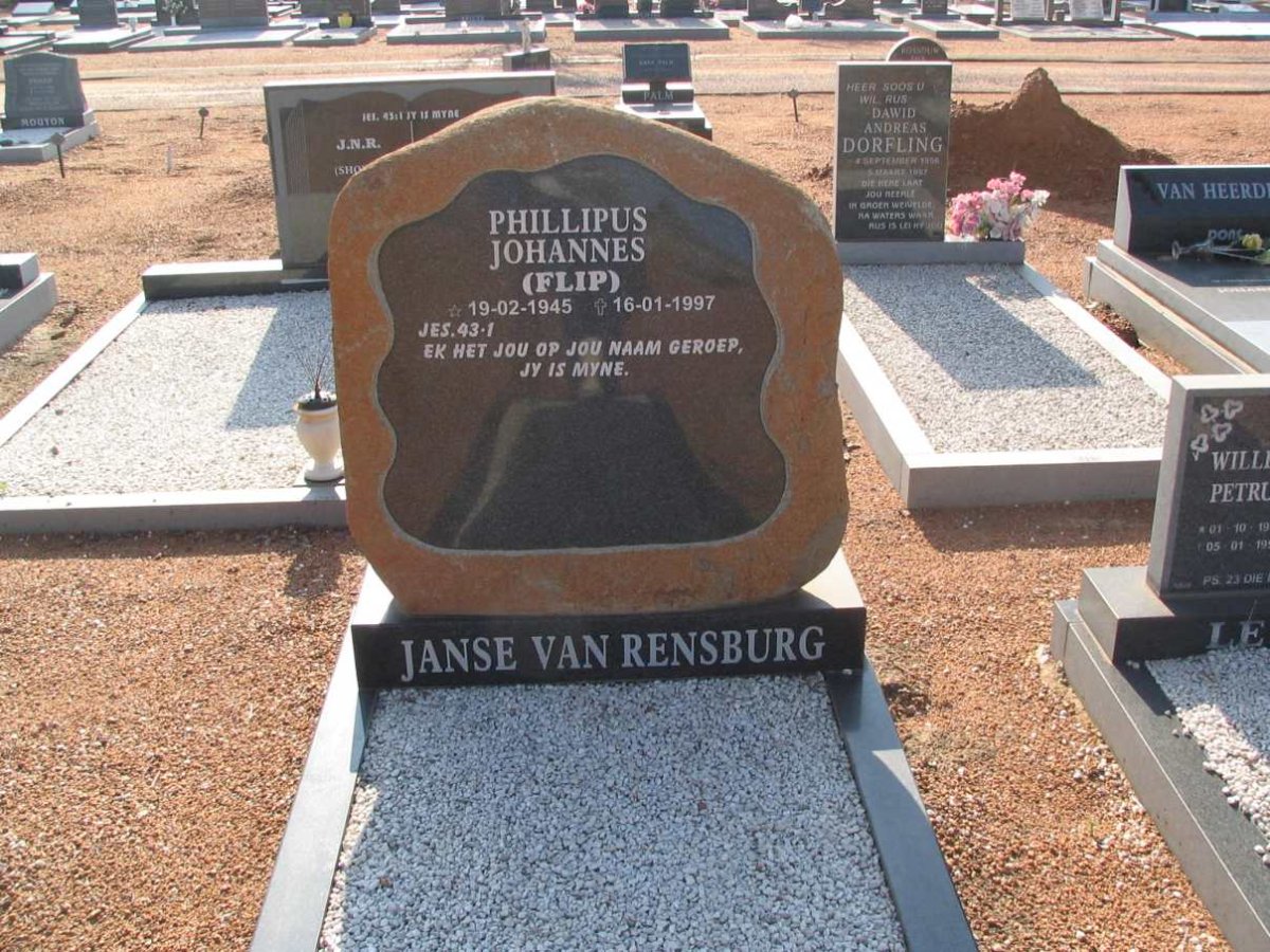 RENSBURG Phillipus Johannes, Janse van 1945-1997