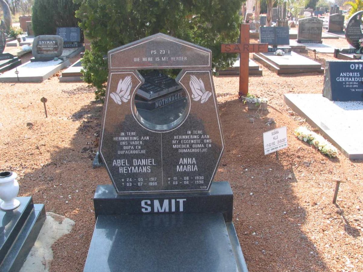 SMIT Abel Daniel Heymans 1917-1999 &amp; Anna Maria 1930-1996