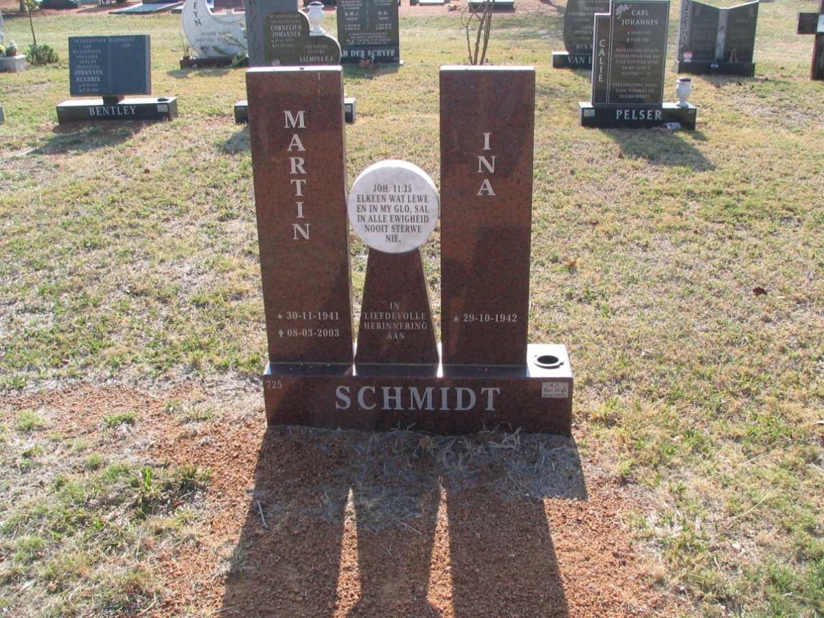 SCHMIDT Martin 1941-2003 &amp; Ina 1942-