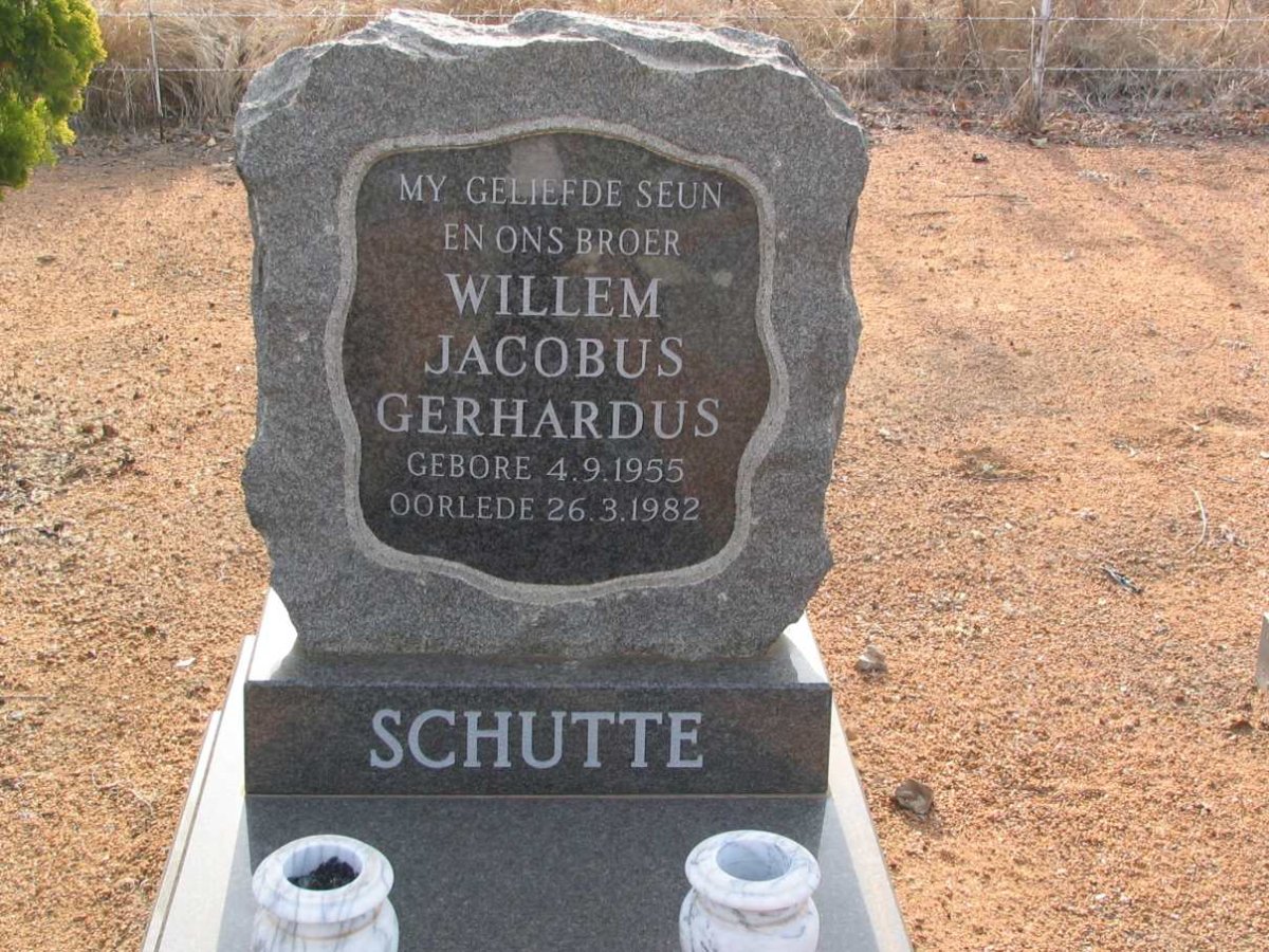 SCHUTTE Willem Jacobus Gerhardus 1955-1982