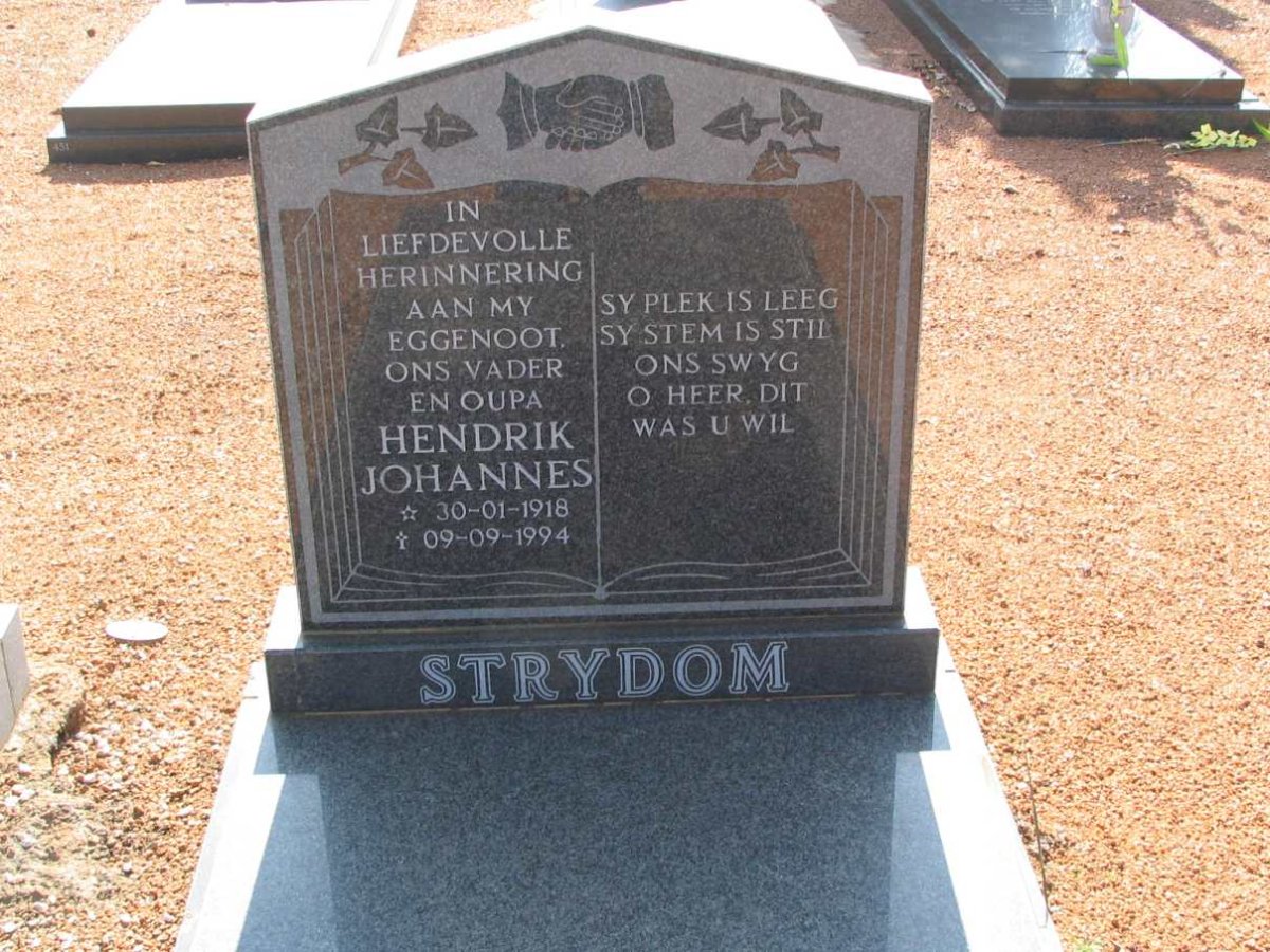 STRYDOM Hendrik Johannes 1918-1994