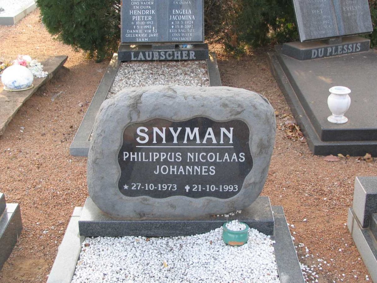 SNYMAN Philippus Nicolaas Johannes 1973-1993