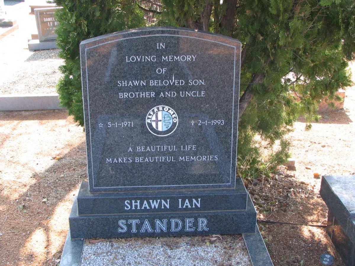 STANDER Shawn Ian 1971-1993
