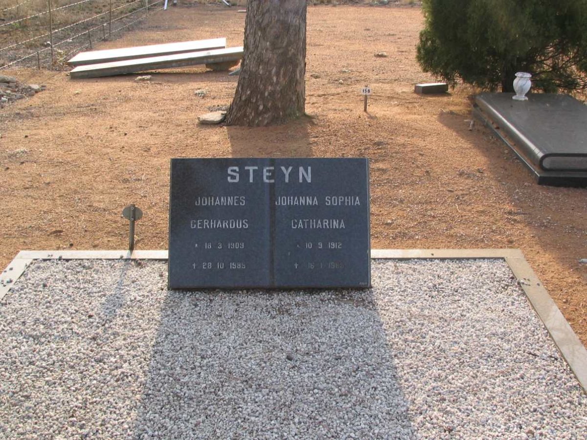STEYN Johannes Gerhardus 1909-1985 &amp; Johanna Sophia Catharina 1912-19??
