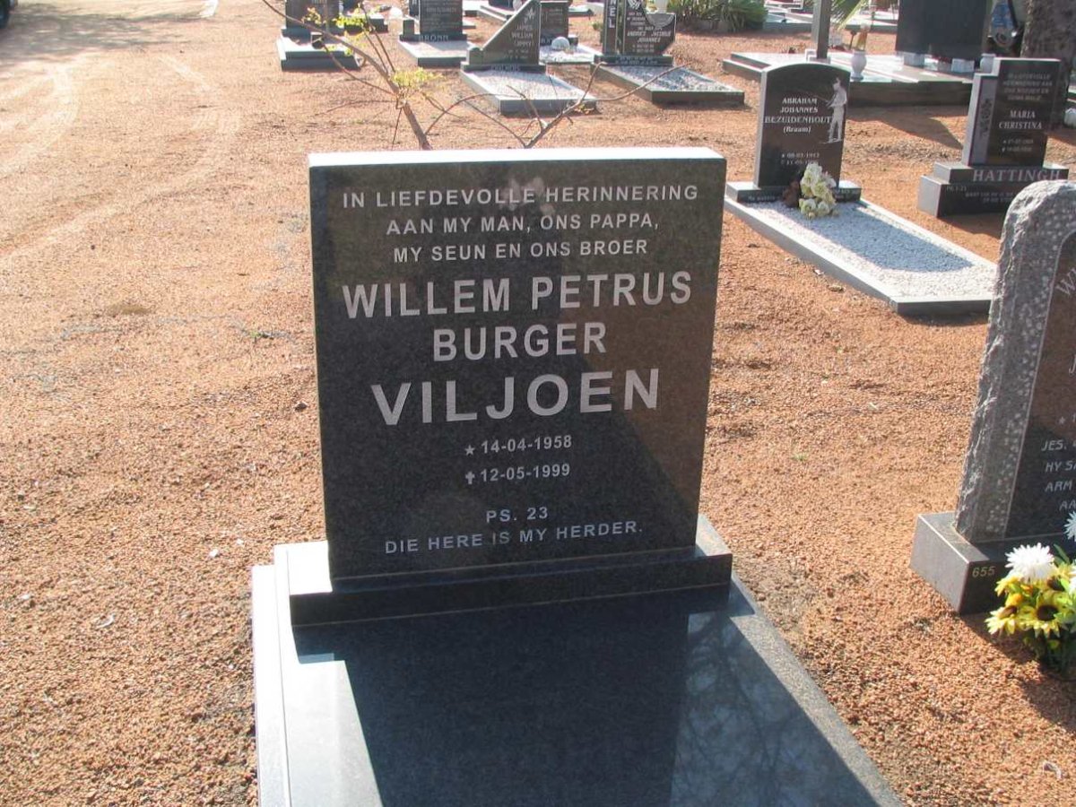 VILJOEN Willem Petrus Burger 1958-1999