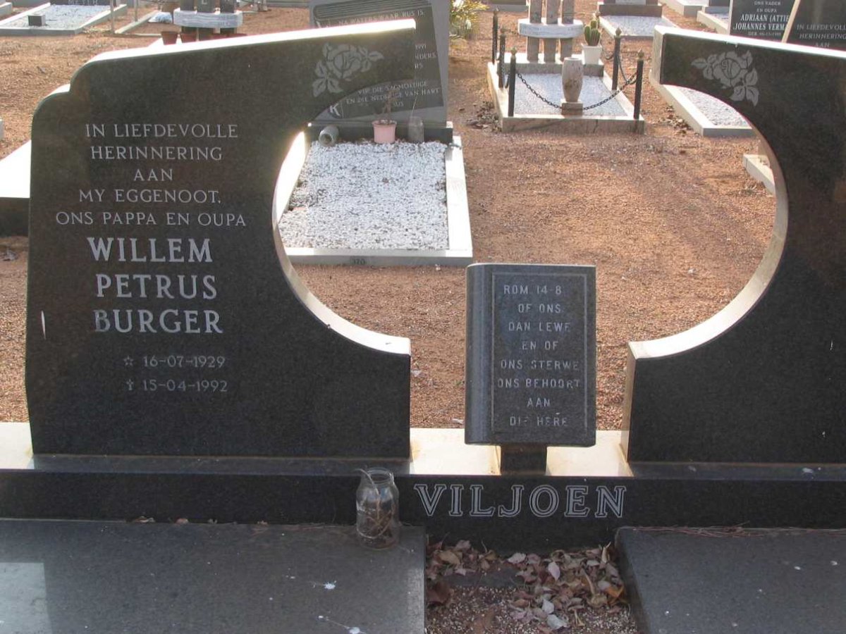 VILJOEN Willem Petrus Burger 1929-1992