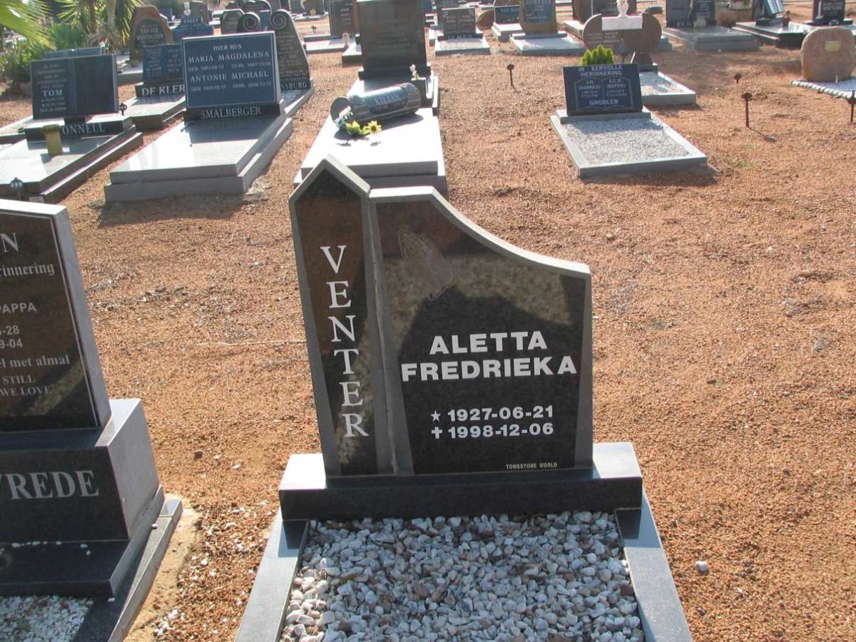 VENTER Aletta Fredrieka 1927-1998