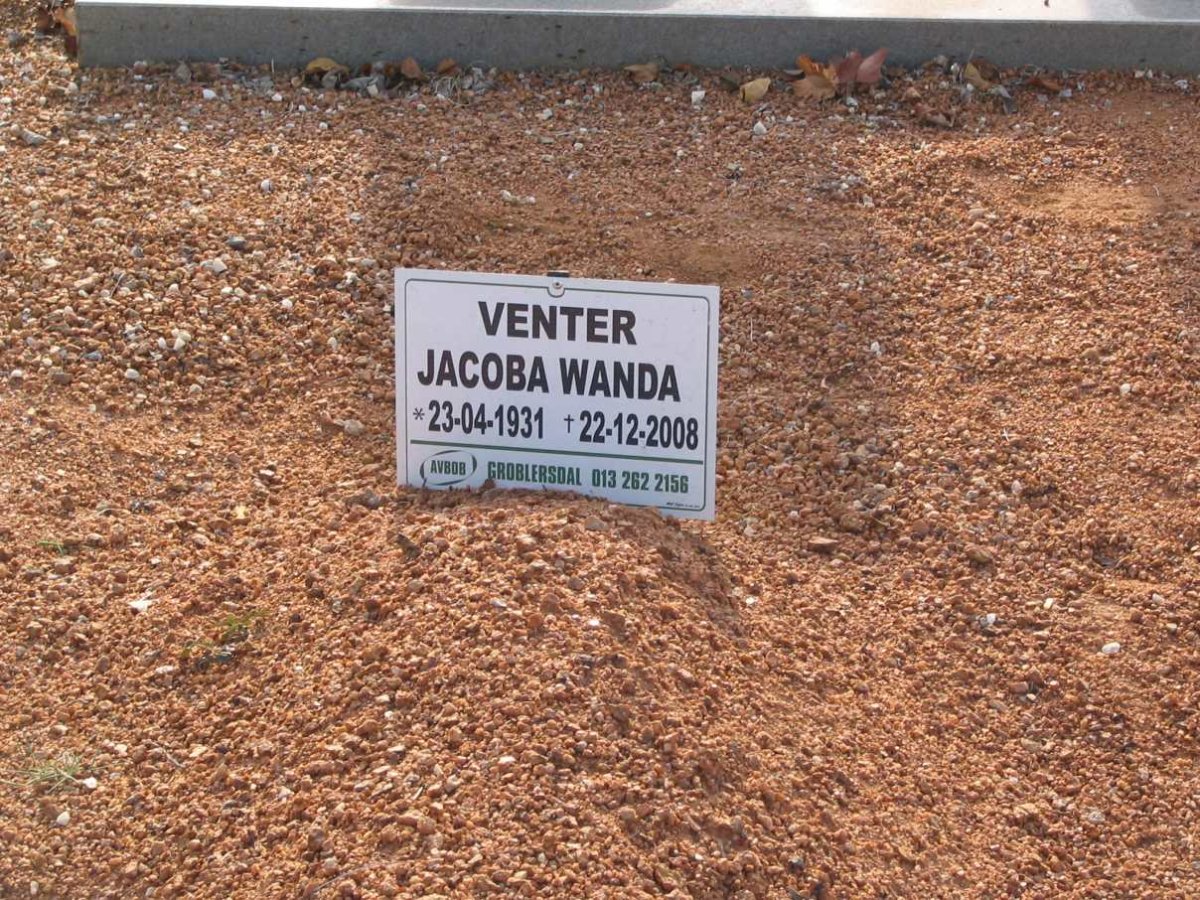 VENTER Jacoba Wanda 1931-2008