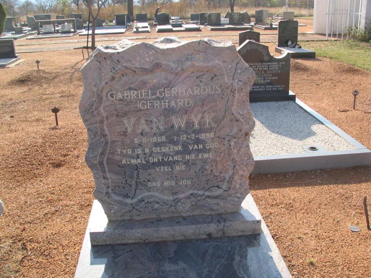 WYK Gabriel Gerhardus, van 1956-1996