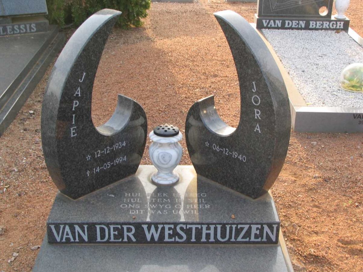 WESTHUIZEN Japie, van der 1934-1994 &amp; Jora 1940-