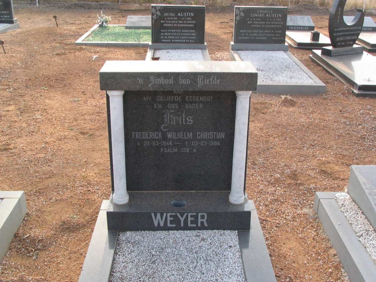 WEYER Frederick Wilhelm Christian 1944-1984