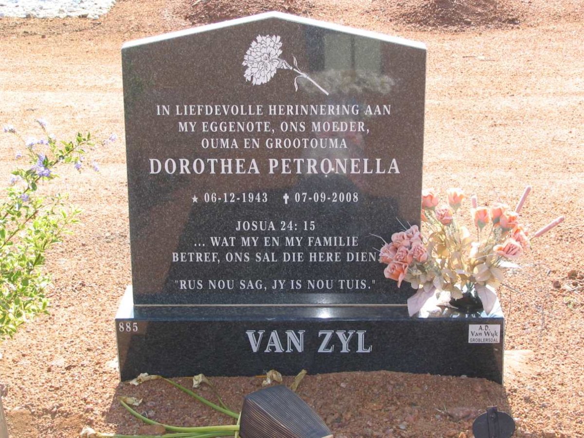 ZYL Dorothea Petronella, van 1943-2008