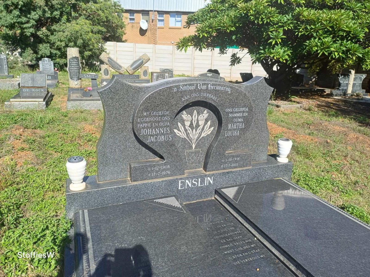 ENSLIN Johannes Jacobus 1908-1976 & Martha Louisa 1916-2003